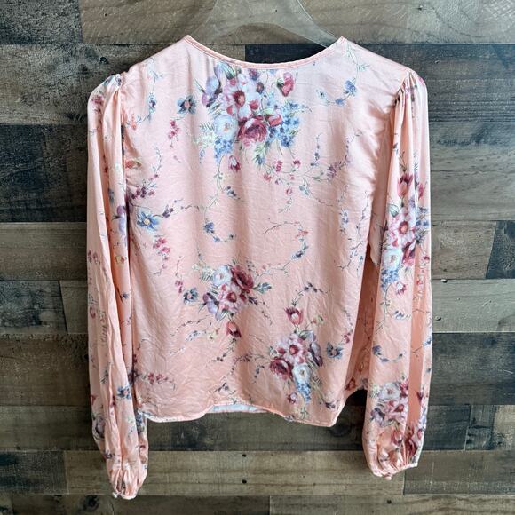 LoveShackFancy Talia Silk Top in Duchess Women's Size XS - Picture 2 of 6